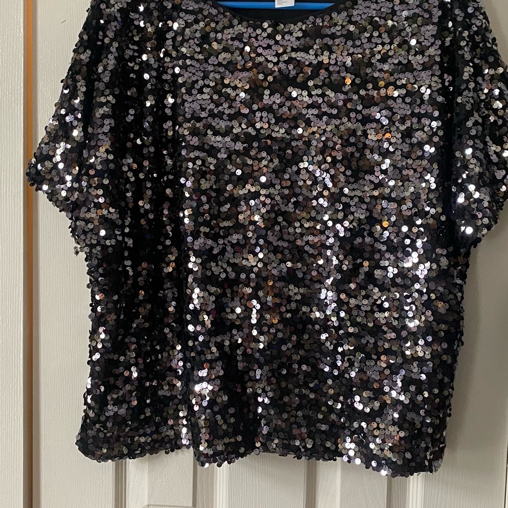 Sequin Black Women's Top